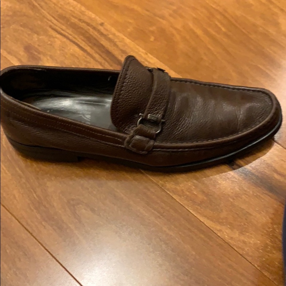 10.5 Ferragamo Brown Dress Shoe